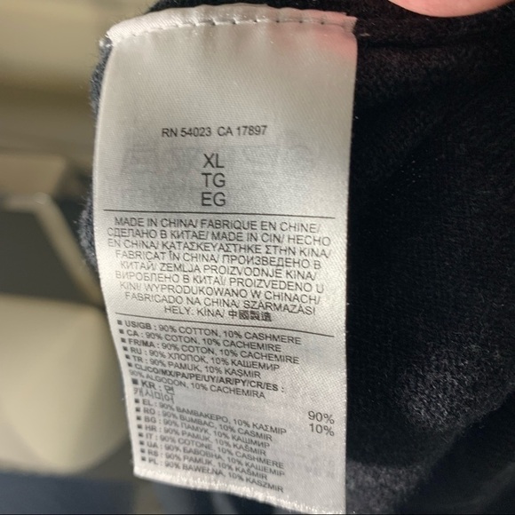 banana Republic Men's XL Cotton Cashmere Gray Sweater Crew Neck Long Sleeves - Picture 6 of 7